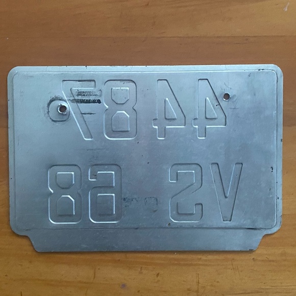 🇫🇷 FRANCE VINTAGE MOTORCYCLE LICENSE PLATE COLMAR ALSACE STEY MOTOS 🇫🇷 - Picture 2 of 2